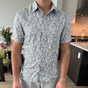 Ted Baker Gray Patterned Casual Shirt